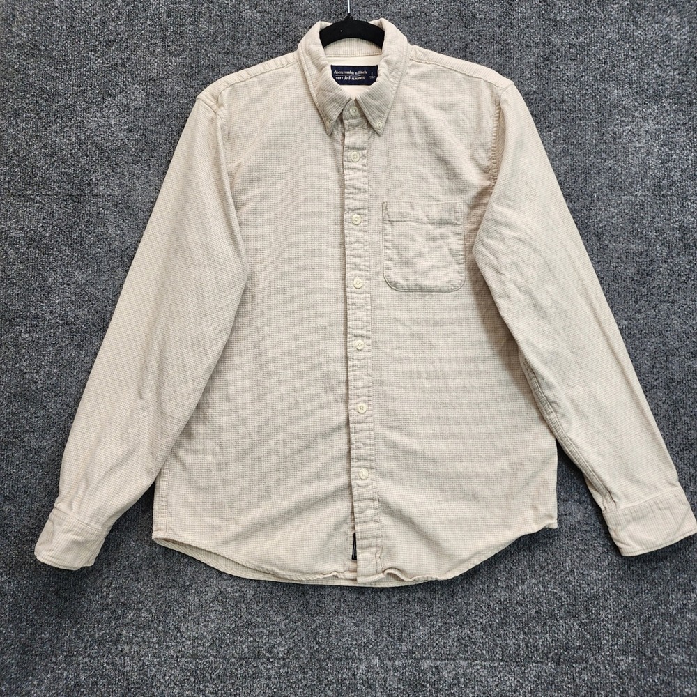 Abercrombie & Fitch Soft A&F Flannel Mens L Plaid Workwear Gorpcore Cabin Shirt